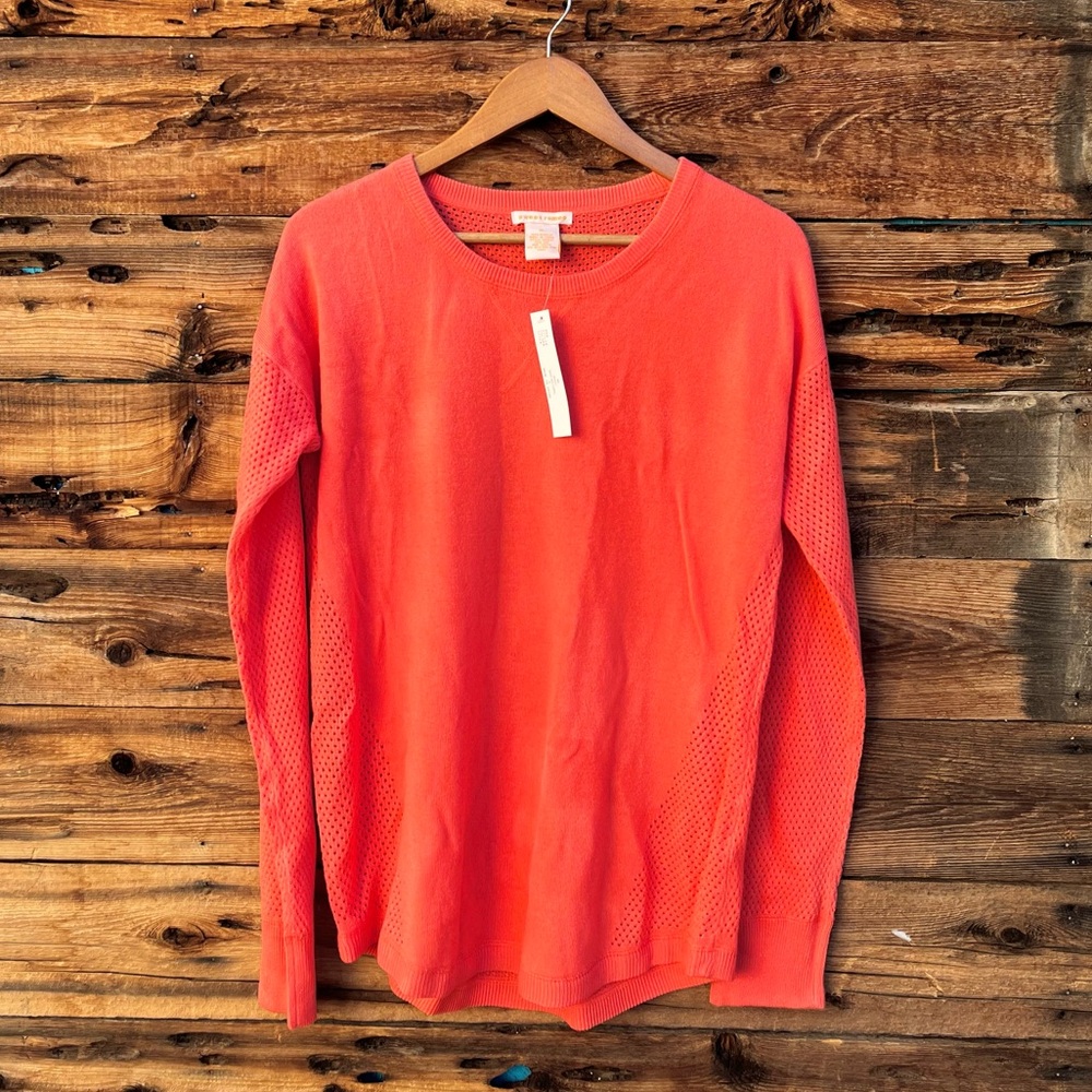 SWEET ROMEO | NWT Vibrant Pink Salmon Knit Top XL